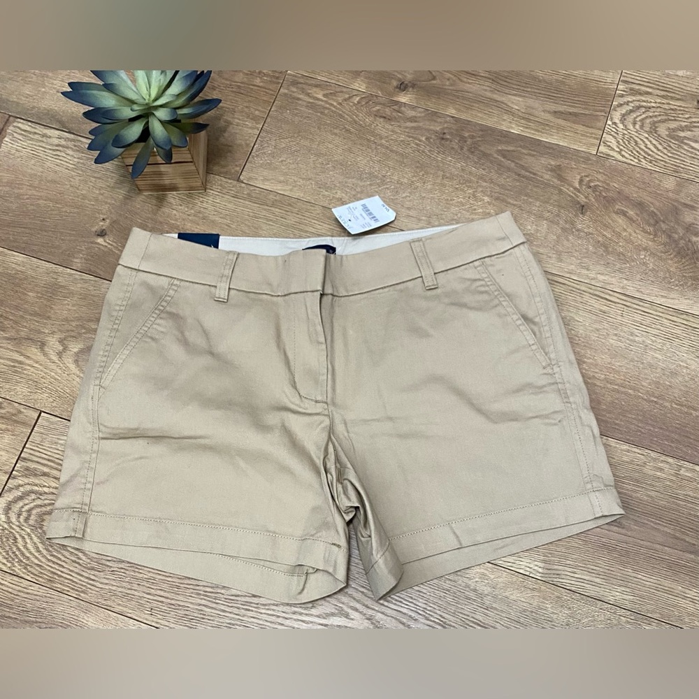 NWT J by J CREW 5” chino shorts size 8 color tan/camel